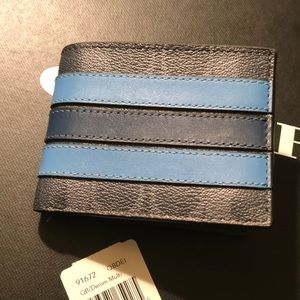 Men coach/Denim multi wallet